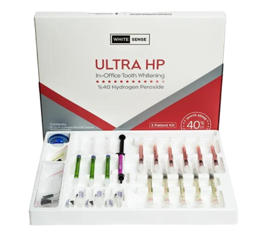 کیت بلیچینگ مطبی سه بیمار 40% White Sense Ultra HP