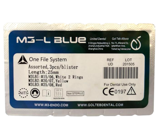فایل روتاری رسیپروک آبی طول 25 ام 3 - M3 L Blue 2017