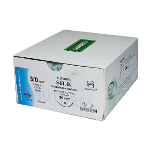 نخ بخیه 3/0 سیلک 75 سانتی متر سوچرز Sutures 