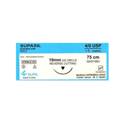  نخ بخیه 4/0 سیلک 75 سانتی متر سوپاسیل 