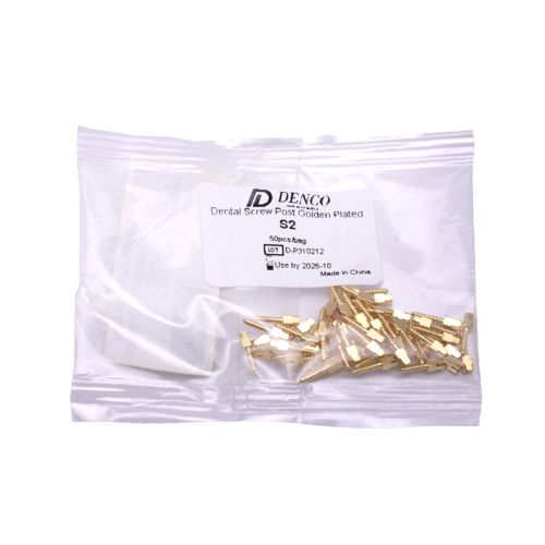 پین داخل کانال طلایی دنکو 50 عددی Denco Gold Screw Post