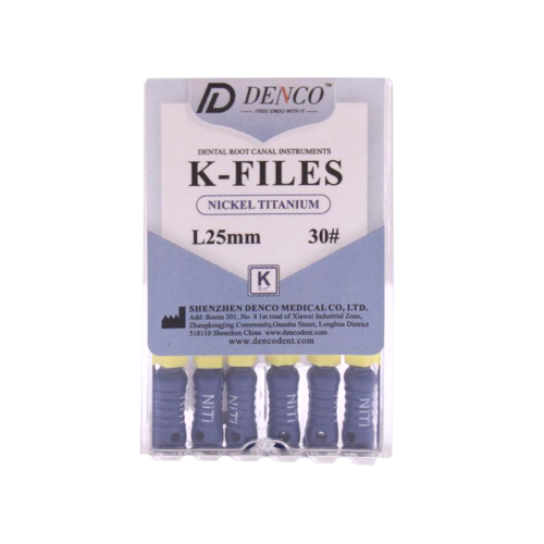 فایل دستی K طول 25 نیکل تیتانیوم دنکو Denco K-File