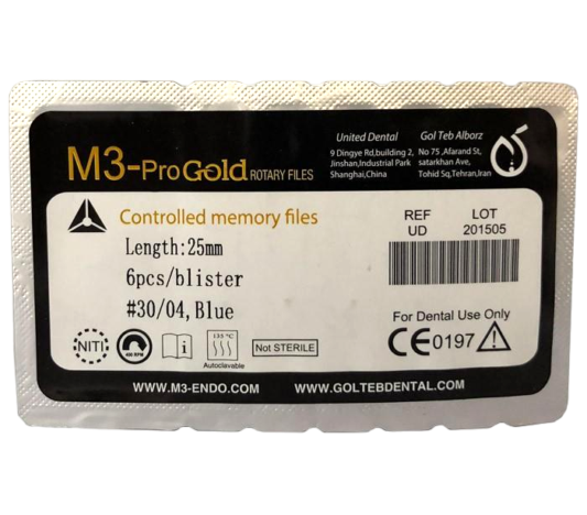 فایل روتاری طلایی تقارب 4% طول 25 ام 3 M3 Pro Gold