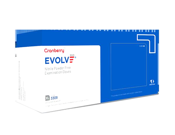  دستکش نیتریل بدون پودر کرنبری 300 عددی Cranberry 